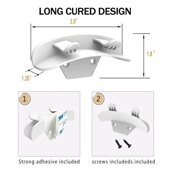 12 Pack Adhesiv Hat Hooks for Wall,Door,Closet, Office, Bedroom(White) - Picture 2 of 7